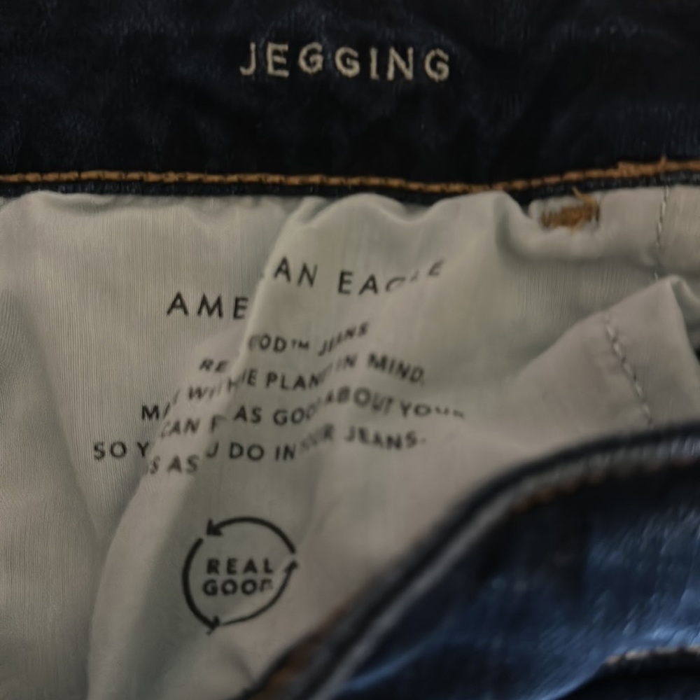 American eagle outfitters next level stretch jeggings darkwash sz 6short length - Picture 4 of 5